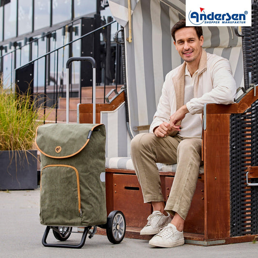 Andersen-Alu Star Shopper Marta - Oliv-shopping-trolley.ch
