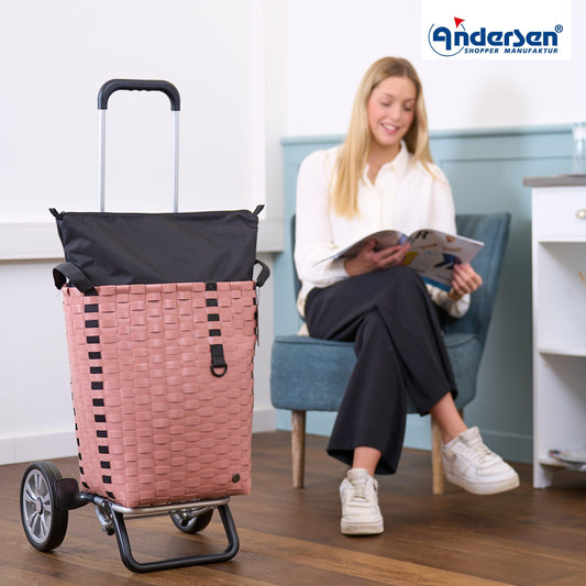 Andersen Shopper Manufaktur-Alu Star Shopper Silja terra pink-www.shopping-trolley.ch-bild6