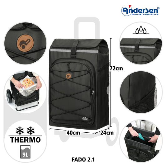 Andersen Shopper Manufaktur-Fado 2.1 schwarz-www.shopping-trolley.ch-bild2