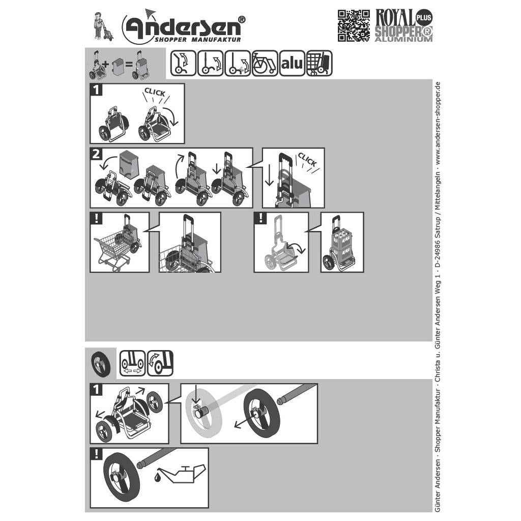 Fahrgestell Royal Shopper Plus (Kugellagerrad 25 cm)