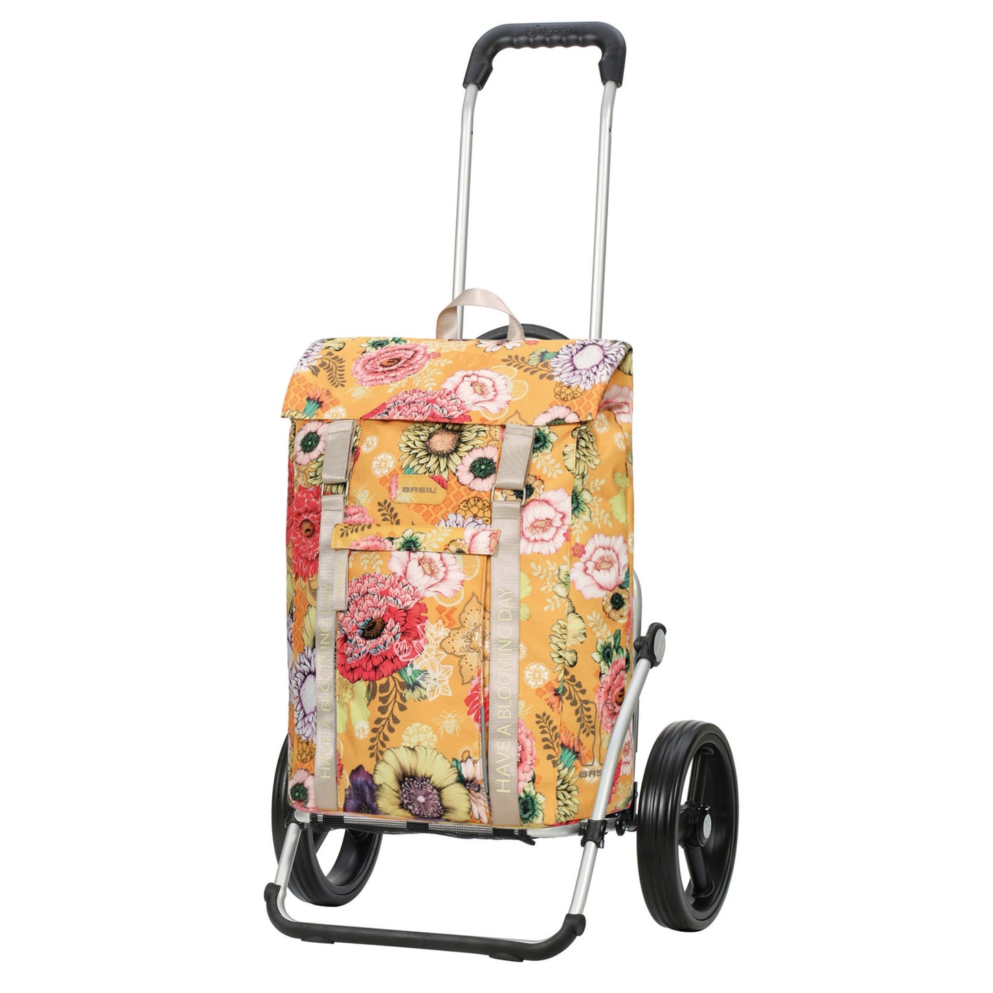 Andersen Shopper Manufaktur-Royal Shopper (Dreispeichenrad 25 cm) Basil Bloom gelb-www.shopping-trolley.ch-bild1