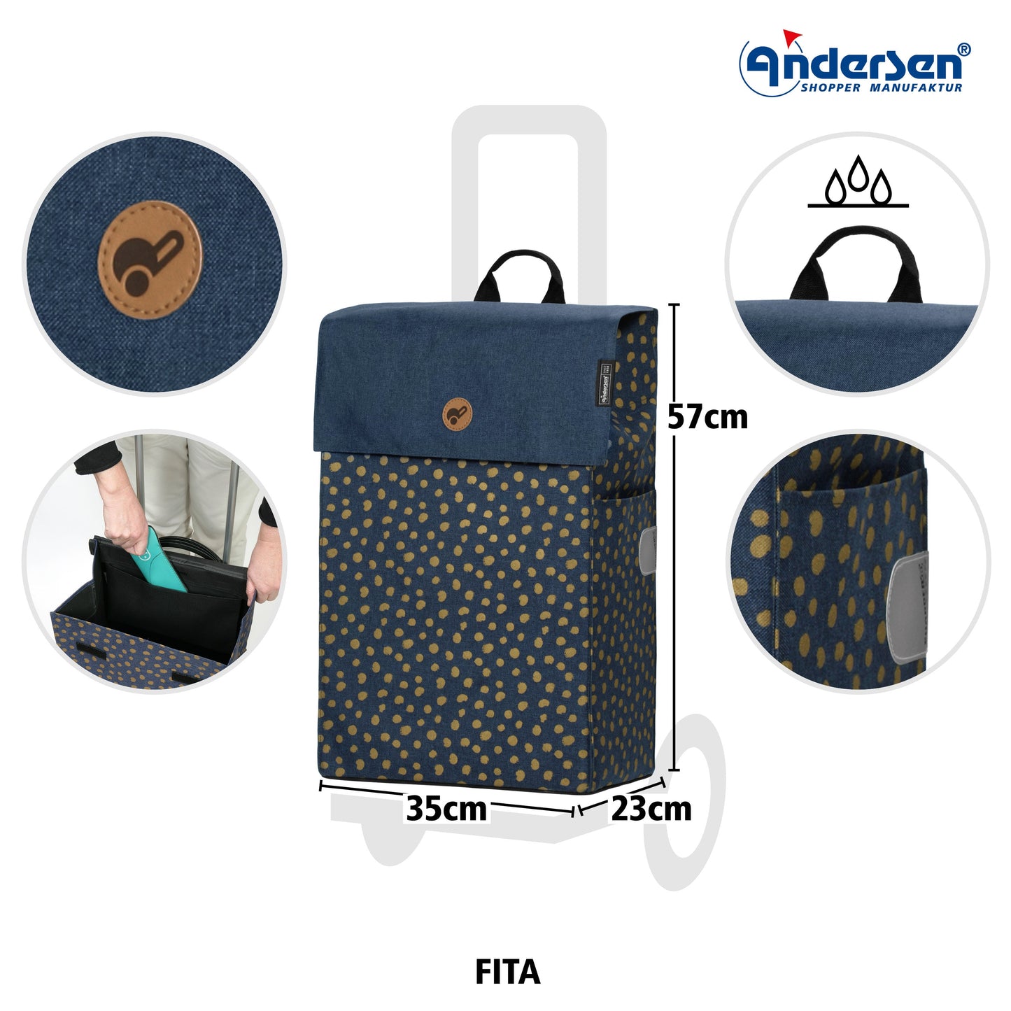 Royal Shopper (Dreispeichenrad 25 cm) Fita blau