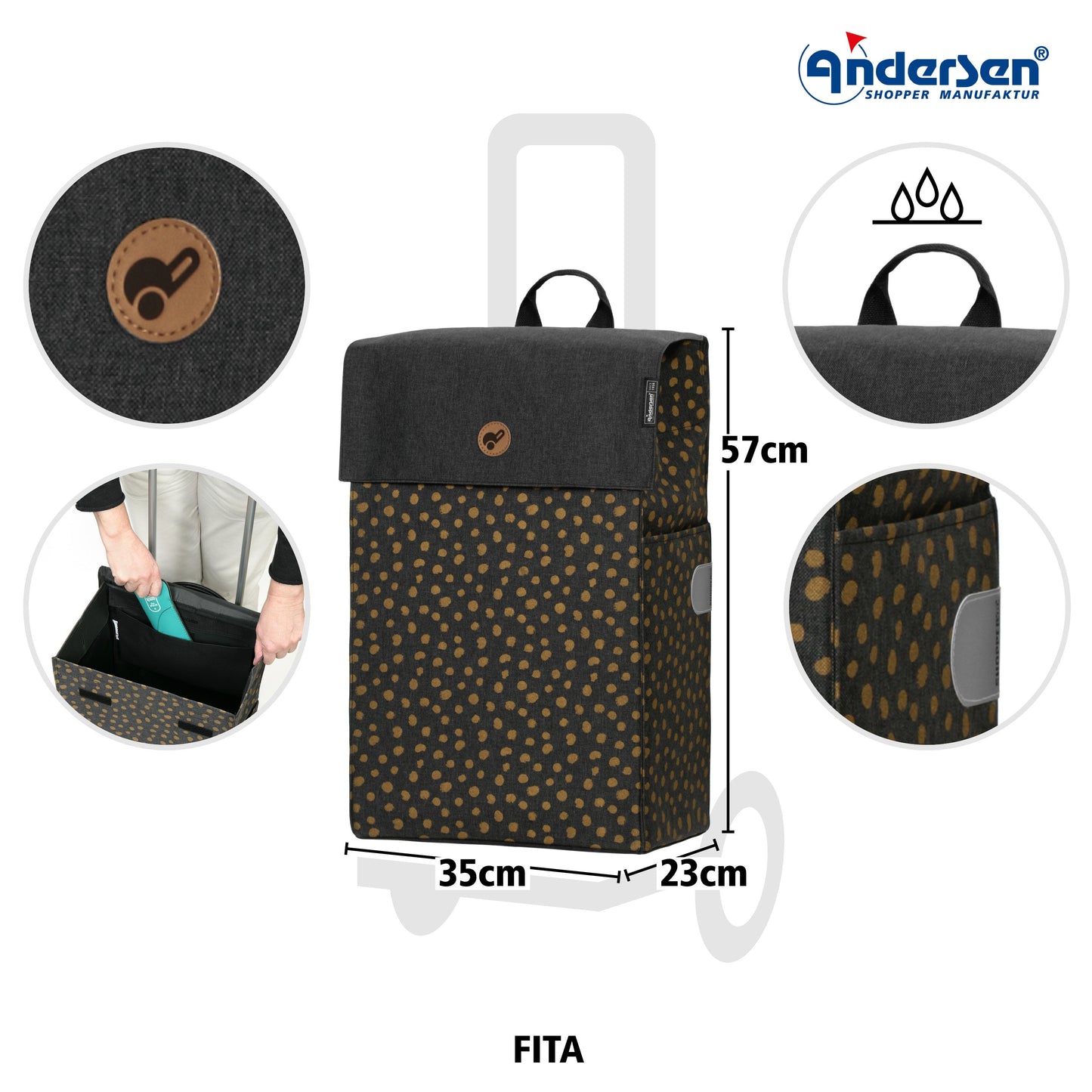 Andersen Shopper Manufaktur-Royal Shopper (Dreispeichenrad 25 cm) Fita schwarz-www.shopping-trolley.ch-bild3