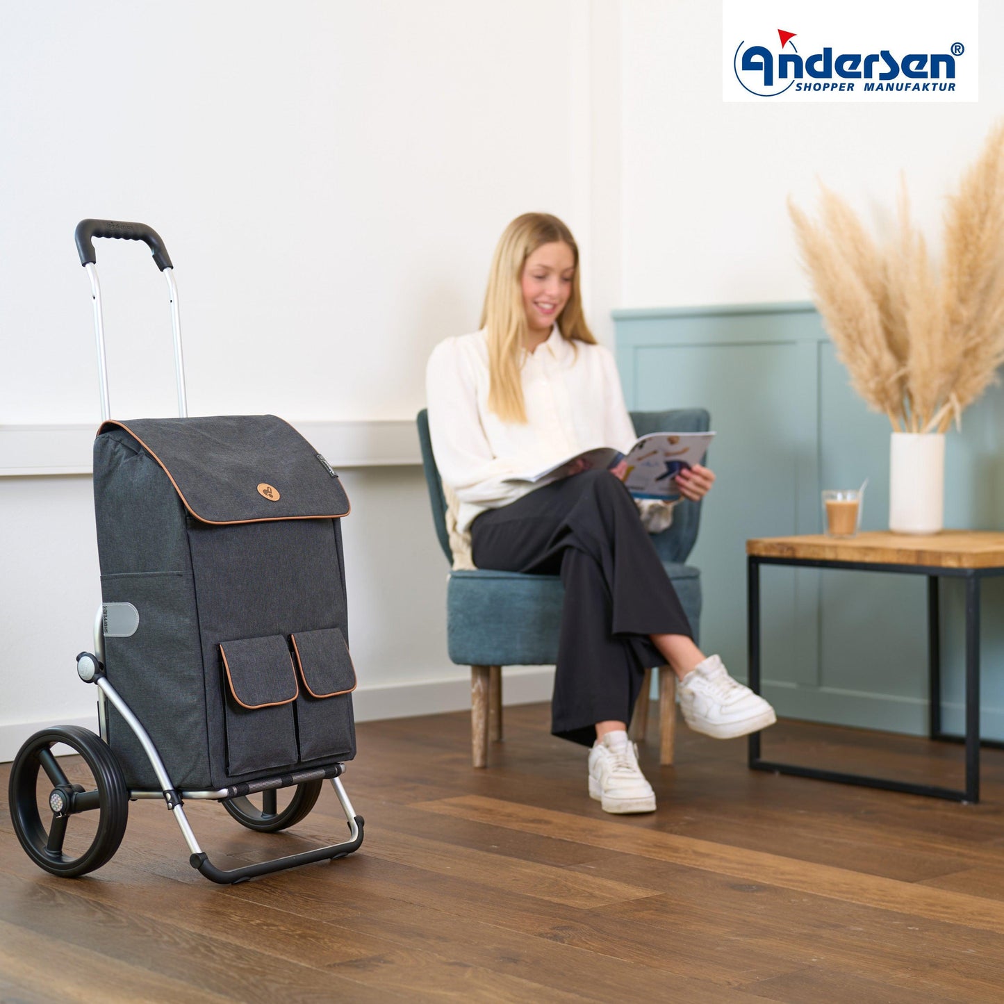 Andersen Shopper Manufaktur-Royal Shopper (Dreispeichenrad 25 cm) Ipek Mo schwarz-www.shopping-trolley.ch-bild6