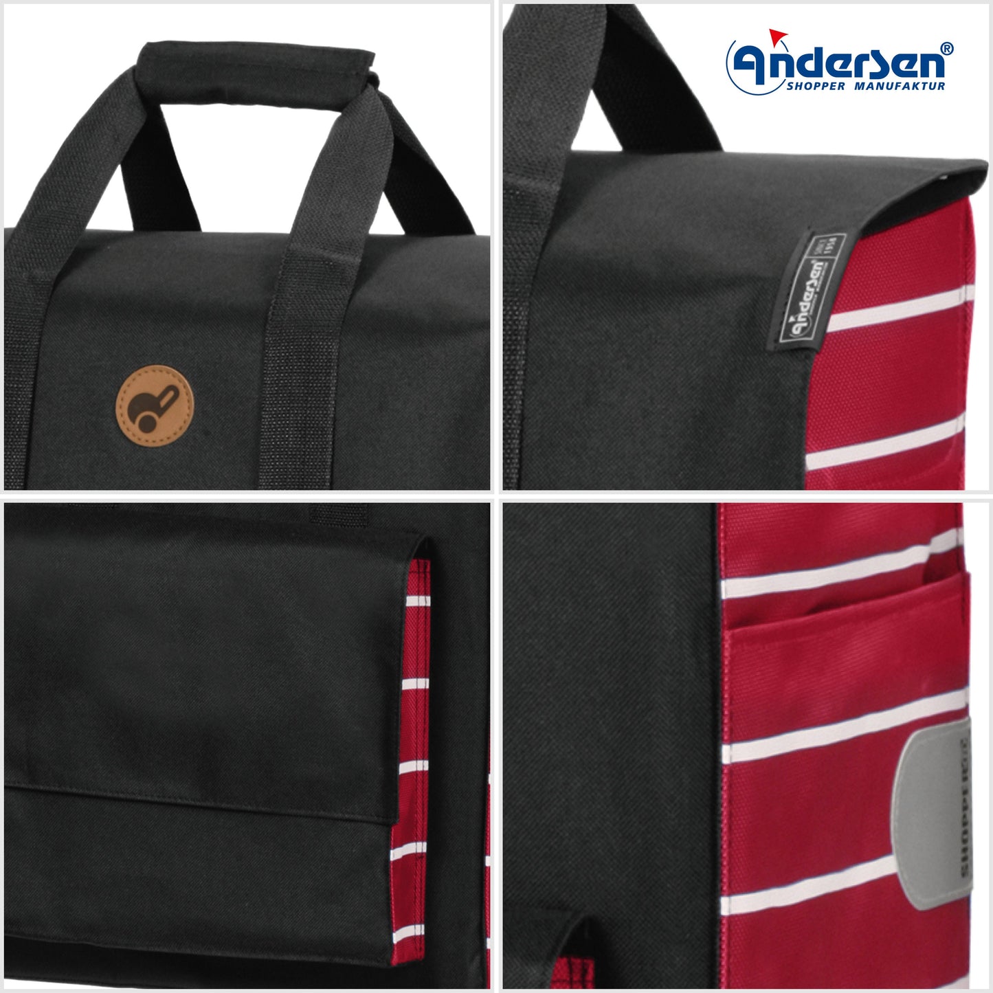 Andersen Shopper Manufaktur-Royal Shopper (Dreispeichenrad 25 cm) Jella rot-www.shopping-trolley.ch-bild5