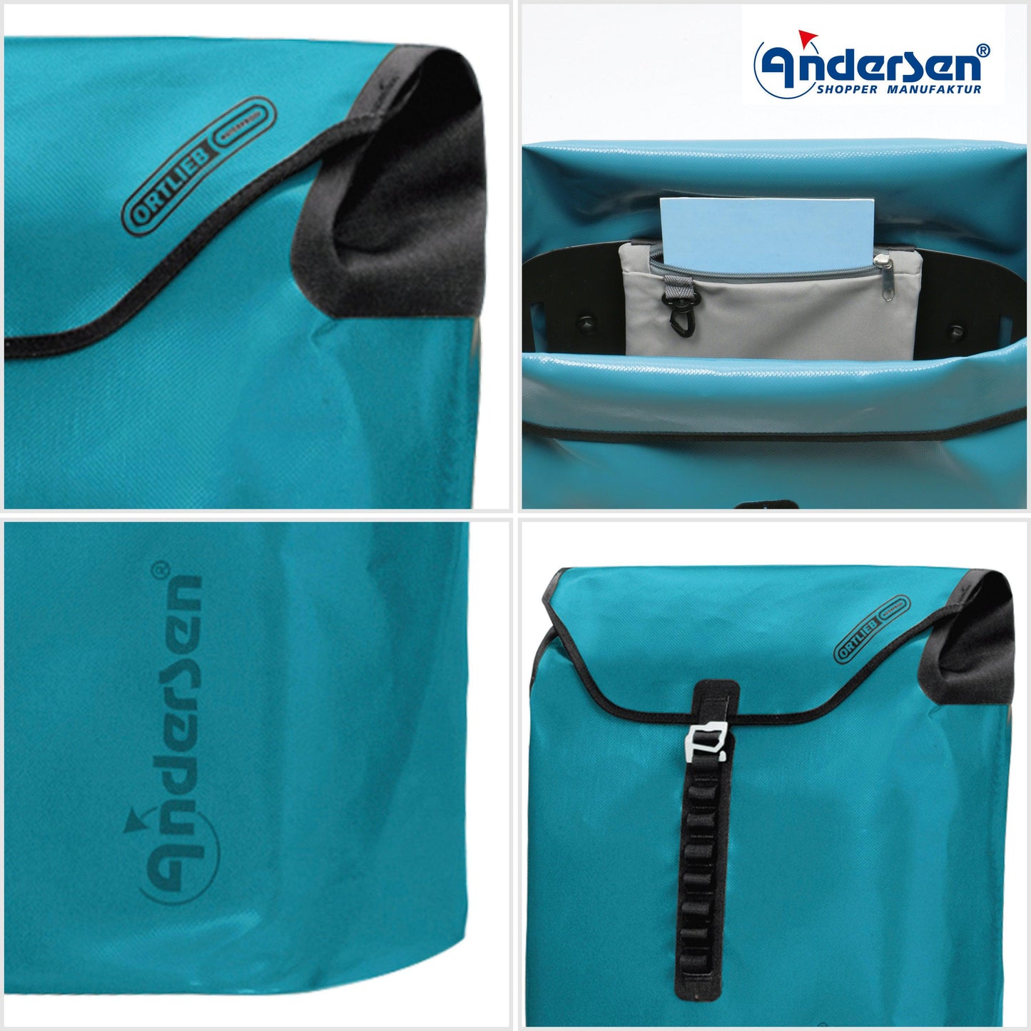 Andersen Shopper Manufaktur-Royal Shopper (Dreispeichenrad 25 cm) Ortlieb petrol-www.shopping-trolley.ch-bild5