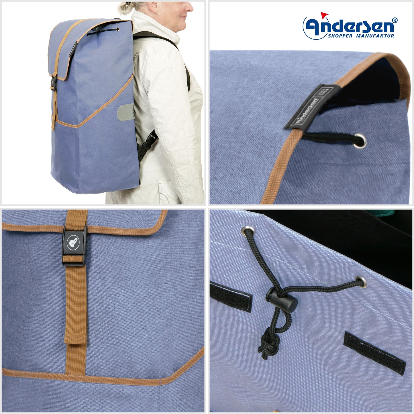 Andersen Shopper Manufaktur-Royal Shopper (Kugellagerrad 25 cm) Auke flieder-www.shopping-trolley.ch-bild5