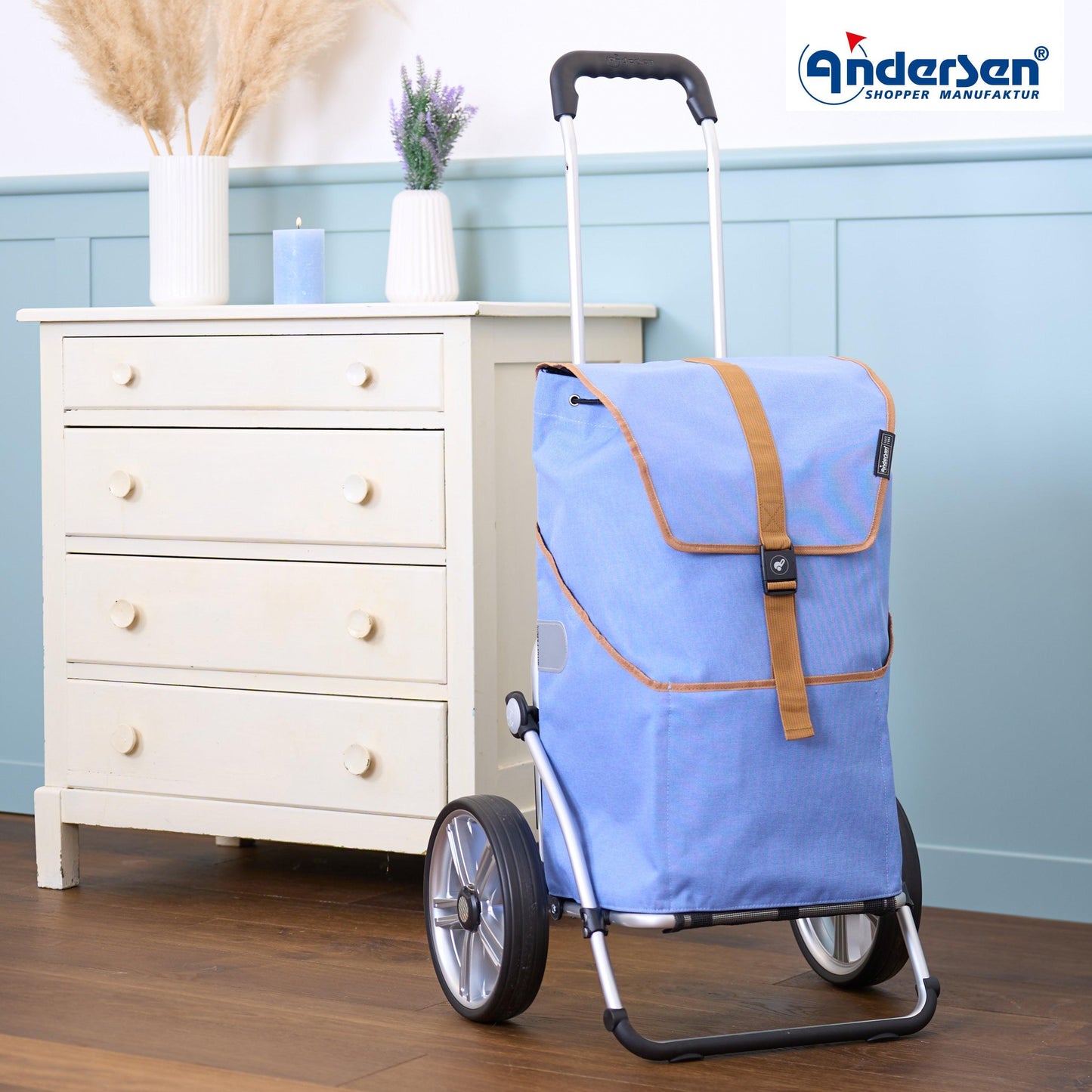 Andersen Shopper Manufaktur-Royal Shopper (Kugellagerrad 25 cm) Auke flieder-www.shopping-trolley.ch-bild6