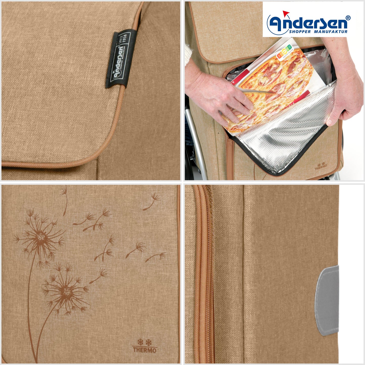 Andersen Shopper Manufaktur-Royal Shopper (Kugellagerrad 25 cm) Erbo beige-www.shopping-trolley.ch-bild5