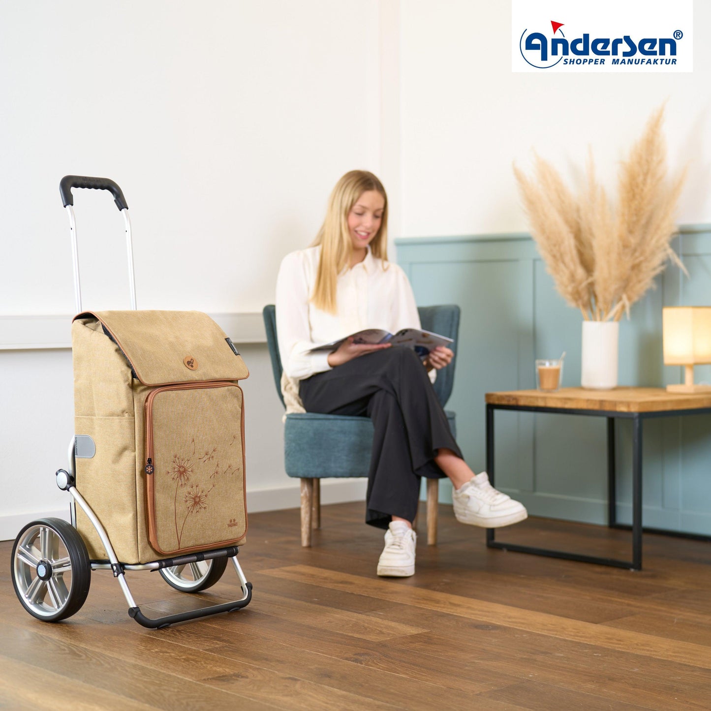 Andersen Shopper Manufaktur-Royal Shopper (Kugellagerrad 25 cm) Erbo beige-www.shopping-trolley.ch-bild6