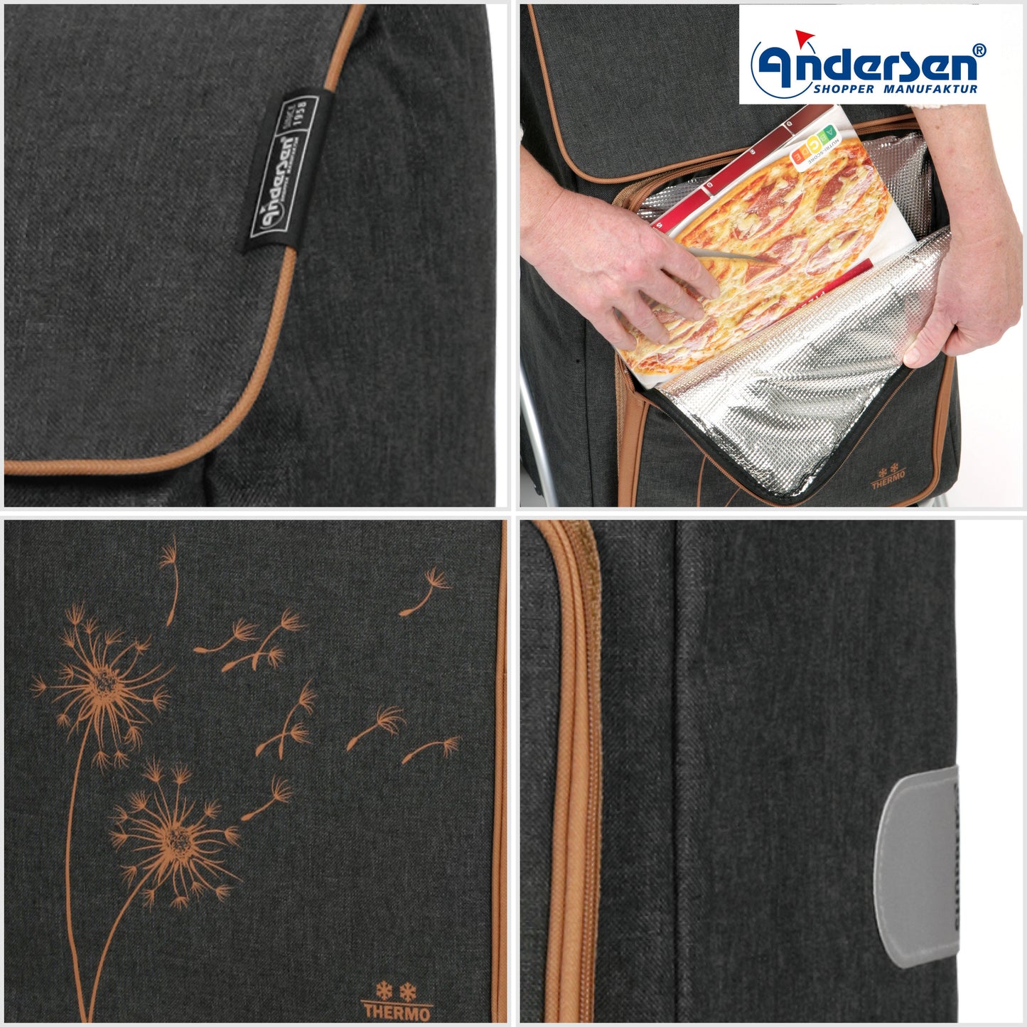 Andersen Shopper Manufaktur-Royal Shopper (Kugellagerrad 25 cm) Erbo schwarz-www.shopping-trolley.ch-bild5