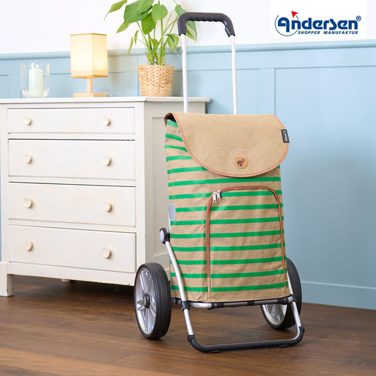 Andersen Shopper Manufaktur-Royal Shopper (Kugellagerrad 25 cm) Eske grün-www.shopping-trolley.ch-bild6