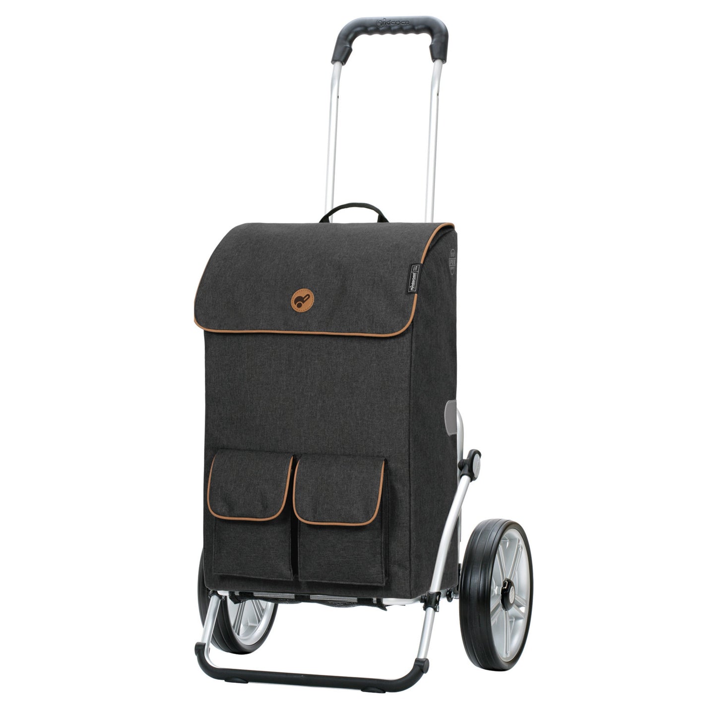 Andersen Shopper Manufaktur-Royal Shopper (Kugellagerrad 25 cm) Ipek Mo schwarz-www.shopping-trolley.ch-bild1