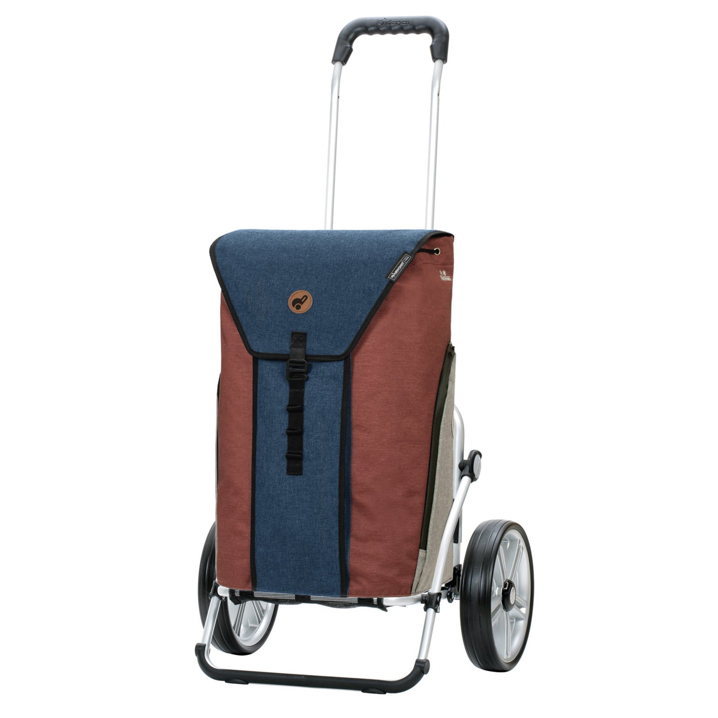 Andersen Shopper Manufaktur-Royal Shopper (Kugellagerrad 25 cm) Oli.P 2.0 blau-www.shopping-trolley.ch-bild1