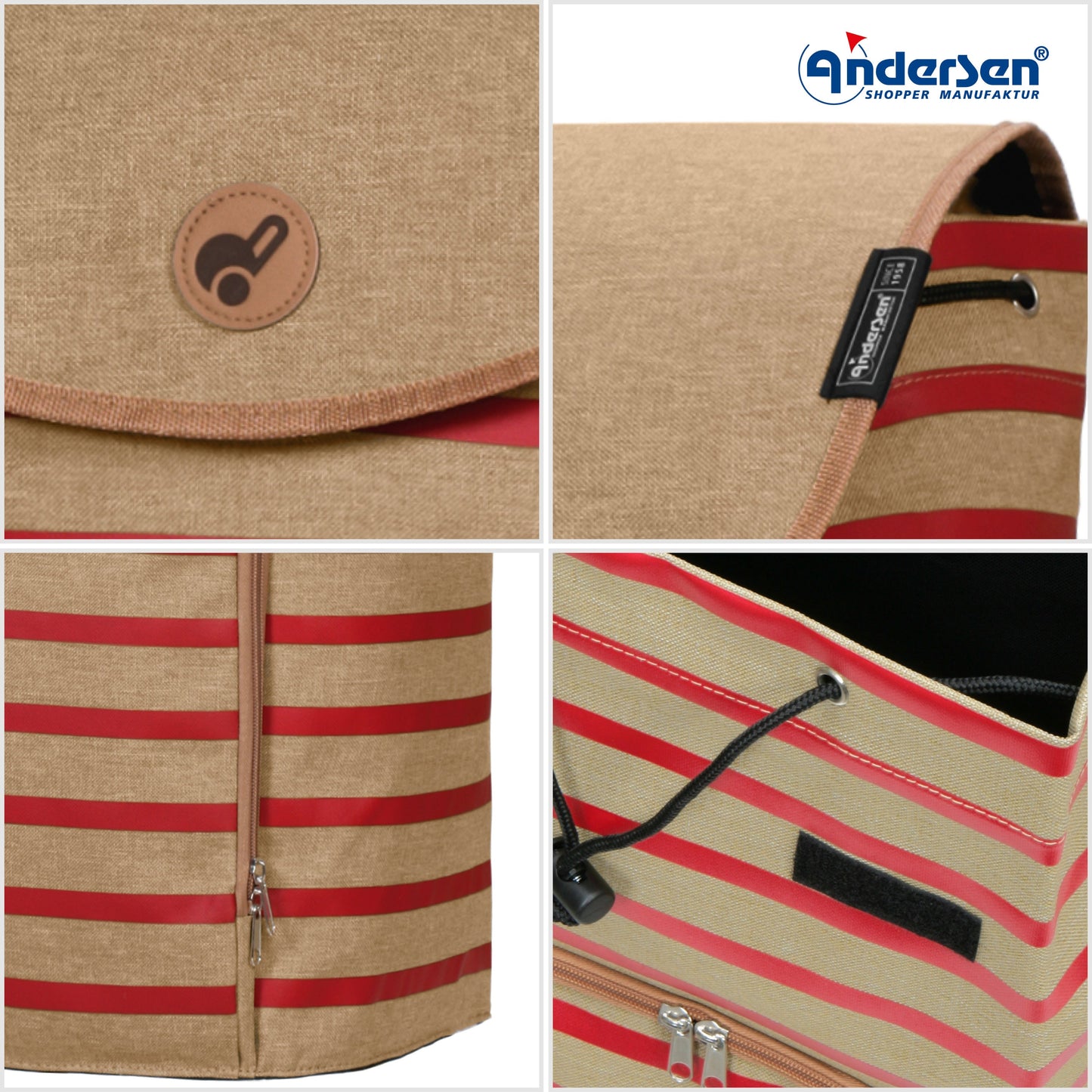 Andersen Shopper Manufaktur-Royal Shopper (Kugellagerrad 29 cm) Eske rot-www.shopping-trolley.ch-bild5