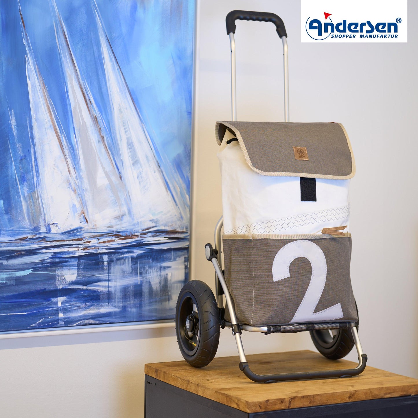 Andersen Shopper Manufaktur-Royal Shopper (Luft-Kugellagerrad 25 cm) 360° Mole 2-www.shopping-trolley.ch-bild6