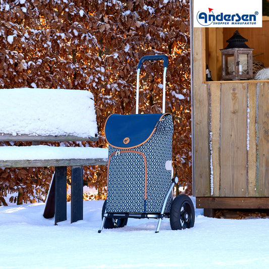 Andersen Shopper Manufaktur-Royal Shopper (Luft-Kugellagerrad 25 cm) Famke blau-www.shopping-trolley.ch-bild6