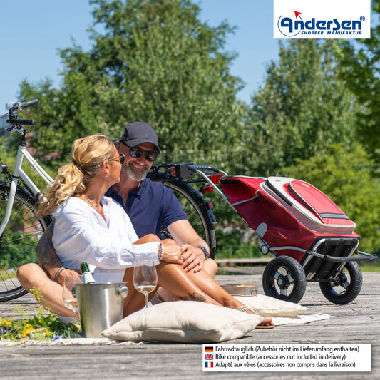 Andersen Shopper Manufaktur-Royal Shopper (Luft-Kugellagerrad 25 cm) Hydro 2.1 rot-www.shopping-trolley.ch-bild6