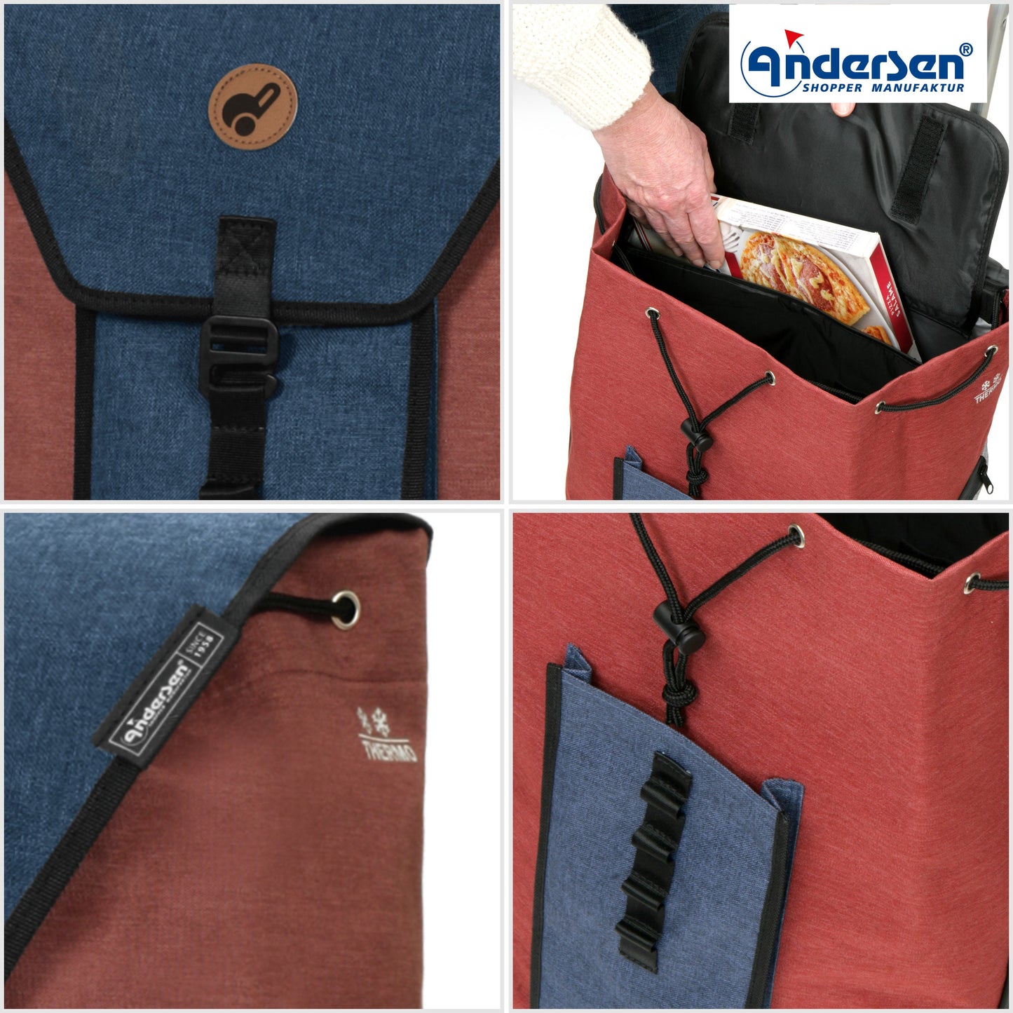 Andersen Shopper Manufaktur-Royal Shopper (Luft-Kugellagerrad 25 cm) Oli.P 2.0 blau-www.shopping-trolley.ch-bild5