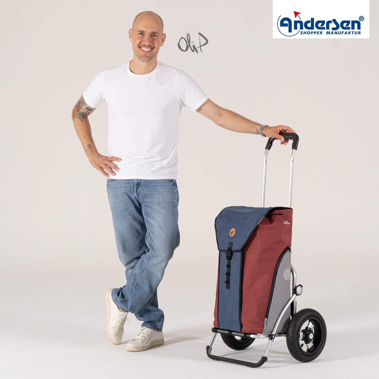 Andersen Shopper Manufaktur-Royal Shopper (Luft-Kugellagerrad 25 cm) Oli.P 2.0 blau-www.shopping-trolley.ch-bild6