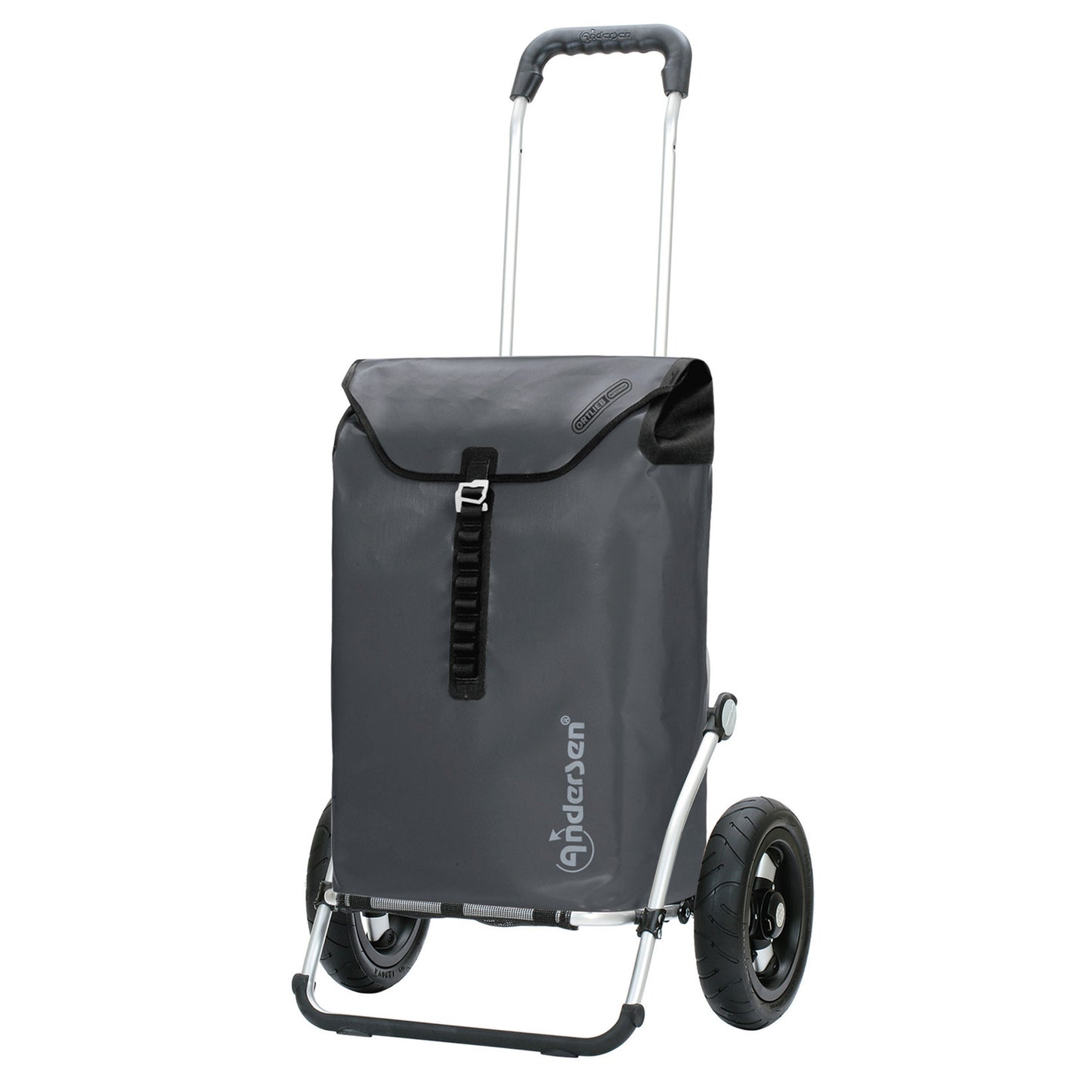 Andersen Shopper Manufaktur-Royal Shopper (Luft-Kugellagerrad 25 cm) Ortlieb anthrazit-www.shopping-trolley.ch-bild1