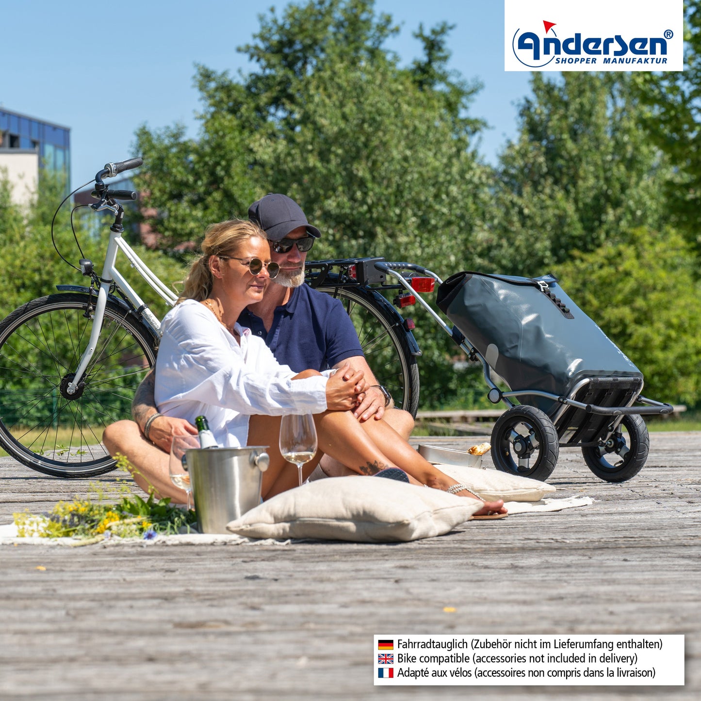 Andersen Shopper Manufaktur-Royal Shopper (Luft-Kugellagerrad 25 cm) Ortlieb anthrazit-www.shopping-trolley.ch-bild6