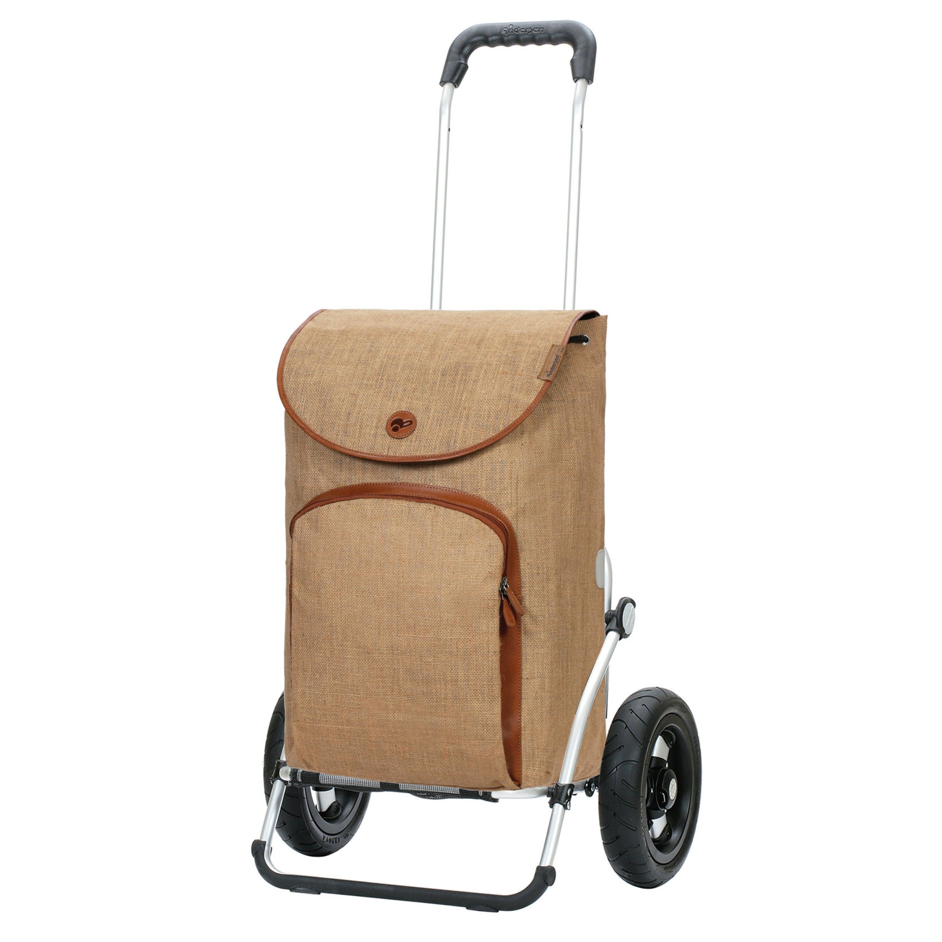 Andersen Shopper Manufaktur-Royal Shopper (Luft-Kugellagerrad 25 cm) Reik beige-www.shopping-trolley.ch-bild1