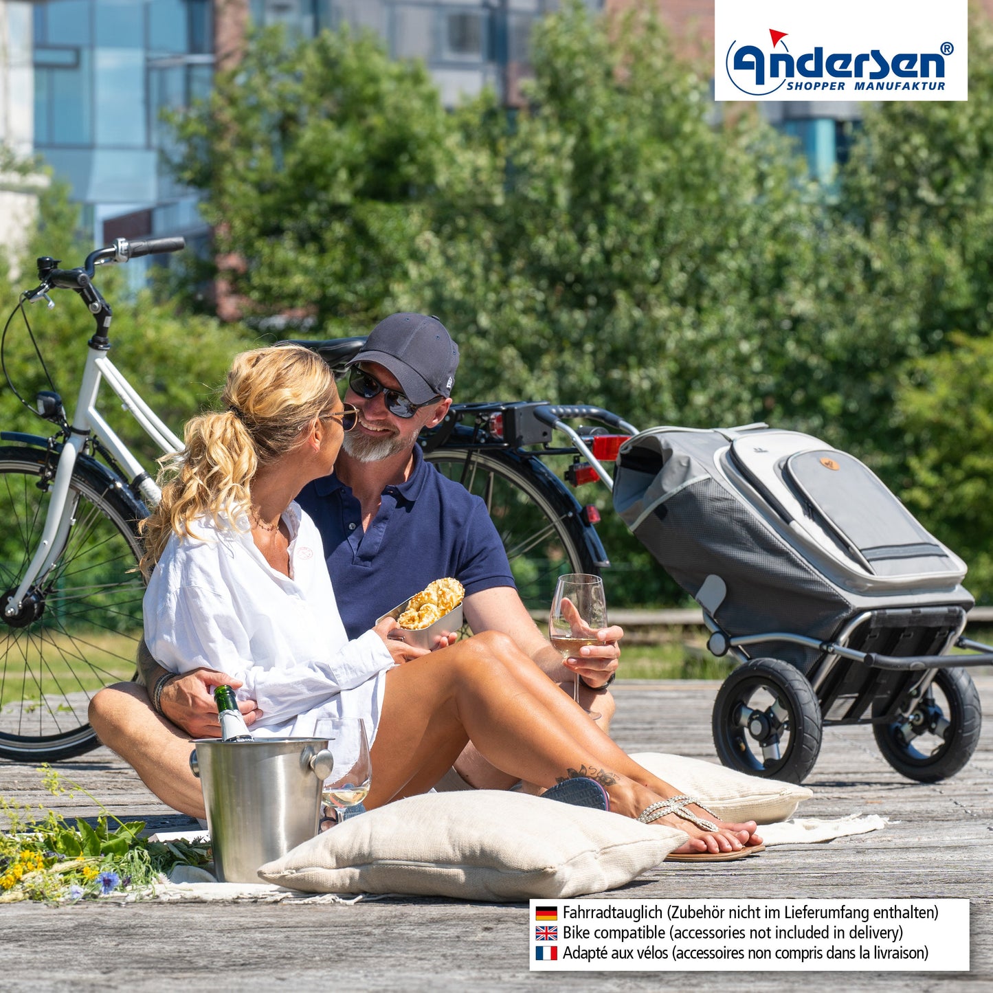 Andersen Shopper Manufaktur-Royal Shopper (Luft-Kugellagerrad 29 cm) Hydro 2.1 grau-www.shopping-trolley.ch-bild6