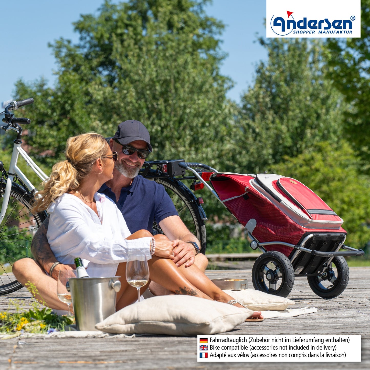 Andersen Shopper Manufaktur-Royal Shopper (Luft-Kugellagerrad 29 cm) Hydro 2.1 rot-www.shopping-trolley.ch-bild6