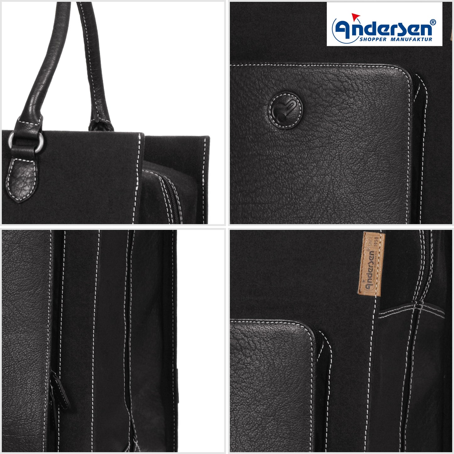 Andersen Shopper Manufaktur-Royal Shopper (Metallspeichenrad 25 cm) Charu schwarz-www.shopping-trolley.ch-bild5