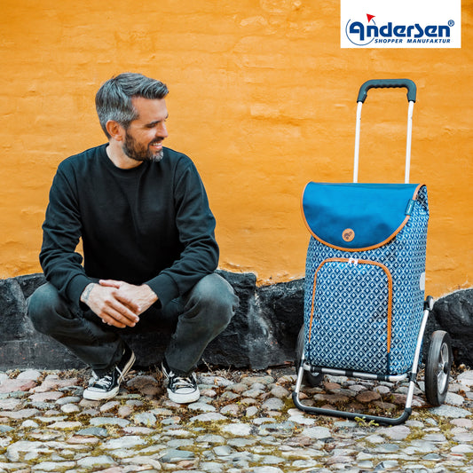 Andersen Shopper Manufaktur-Royal Shopper (Metallspeichenrad 25 cm) Famke blau-www.shopping-trolley.ch-bild6