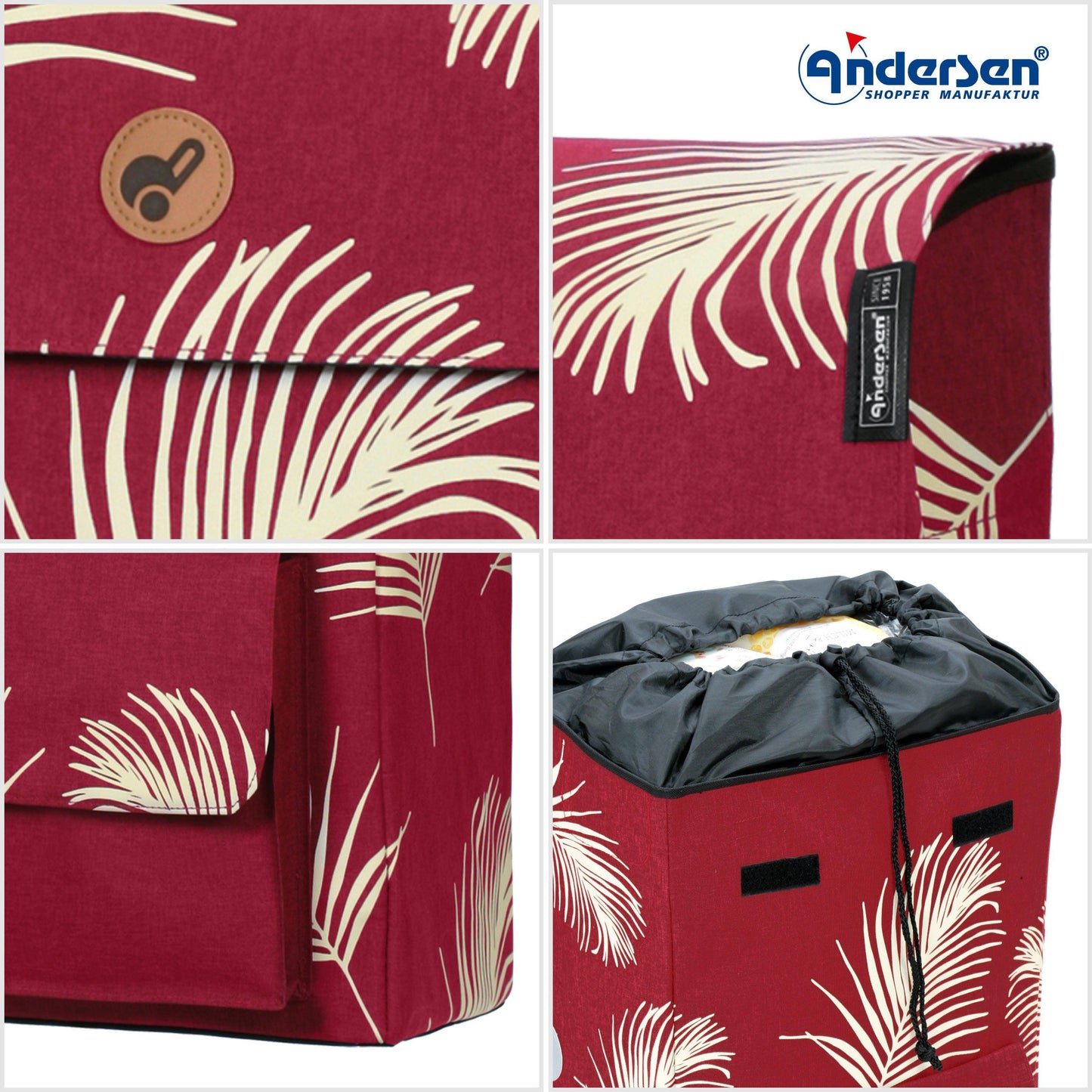 Andersen Shopper Manufaktur-Royal Shopper (Metallspeichenrad 25 cm) Signe rot-www.shopping-trolley.ch-bild5