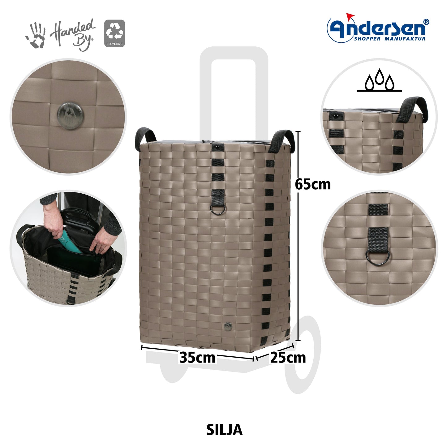 Andersen Shopper Manufaktur-Royal Shopper (Metallspeichenrad 25 cm) Silja liver-www.shopping-trolley.ch-bild3