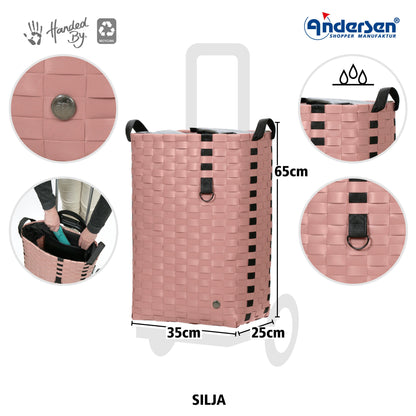 Andersen Shopper Manufaktur-Royal Shopper (Metallspeichenrad 25 cm) Silja terra pink-www.shopping-trolley.ch-bild3