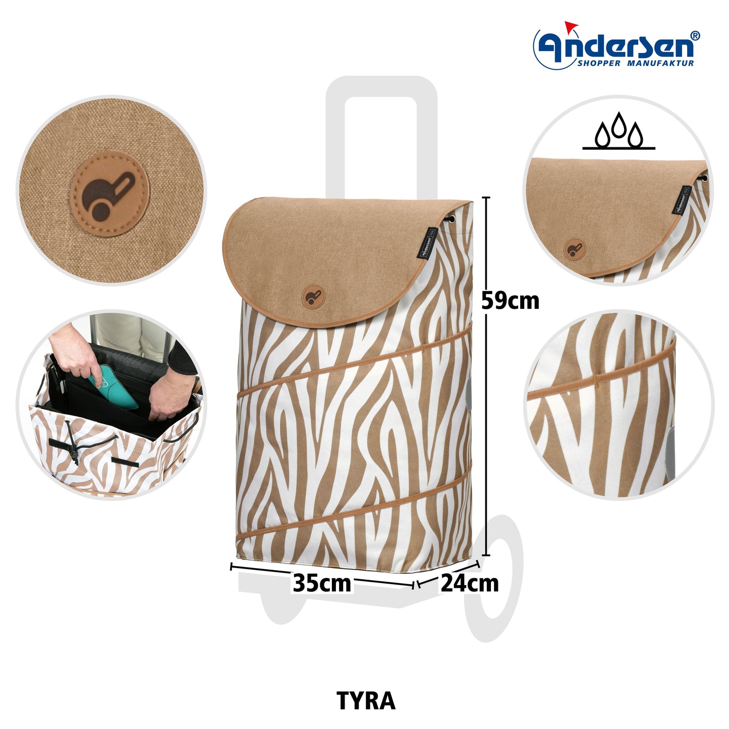 Royal Shopper (Metallspeichenrad 25 cm) Tyra zebra