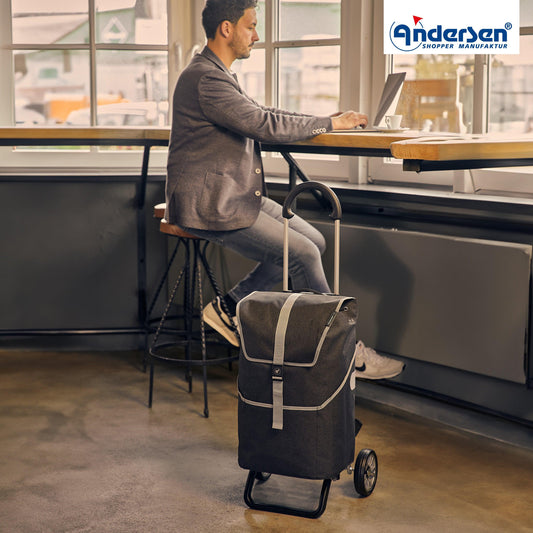 Andersen Shopper Manufaktur-Scala Shopper Plus Mikkel schwarz-www.shopping-trolley.ch-bild6