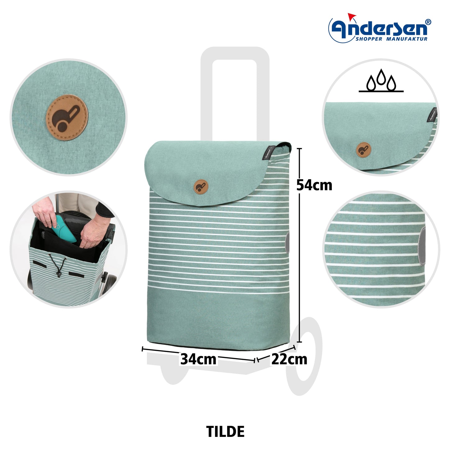 Andersen Shopper Manufaktur-Tilde mint-www.shopping-trolley.ch-bild2