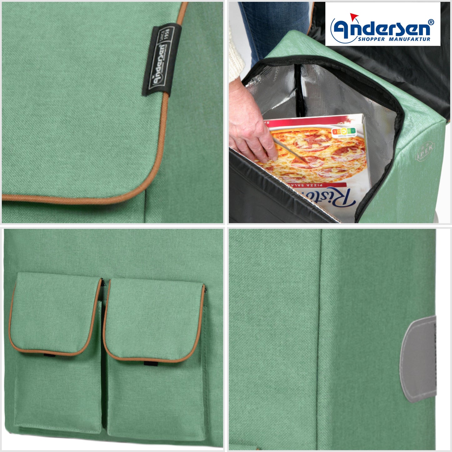 Andersen Shopper Manufaktur-Treppensteiger Royal Shopper Ipek Mo salbei-www.shopping-trolley.ch-bild5