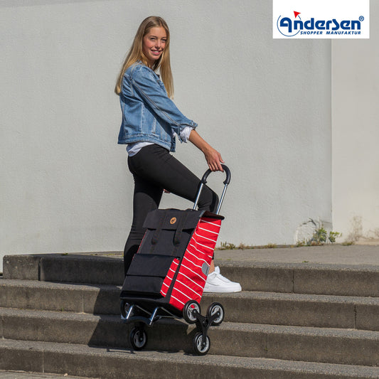 Andersen Shopper Manufaktur-Treppensteiger Scala Shopper Jella rot-www.shopping-trolley.ch-bild6