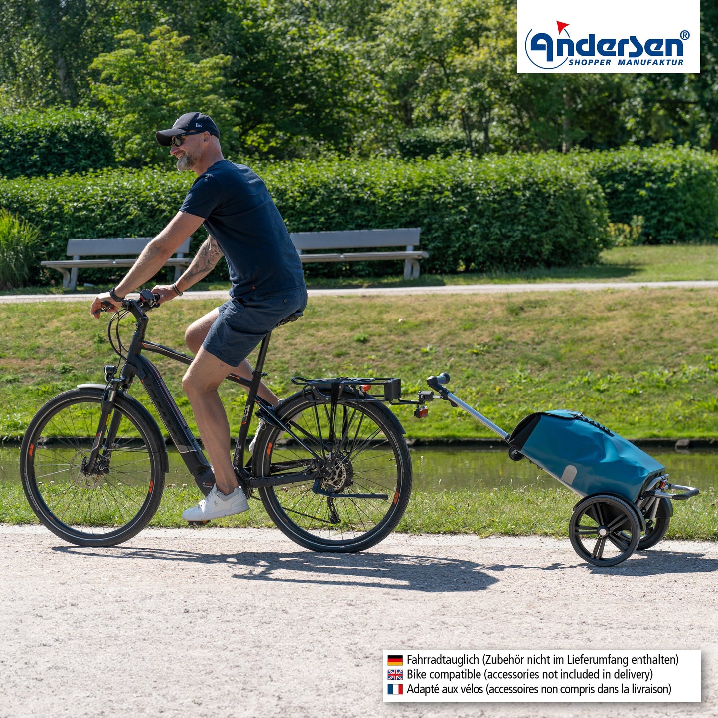 Andersen Shopper Manufaktur-Tura Shopper (Kugellagerrad 29 cm) Ortlieb petrol-www.shopping-trolley.ch-bild7