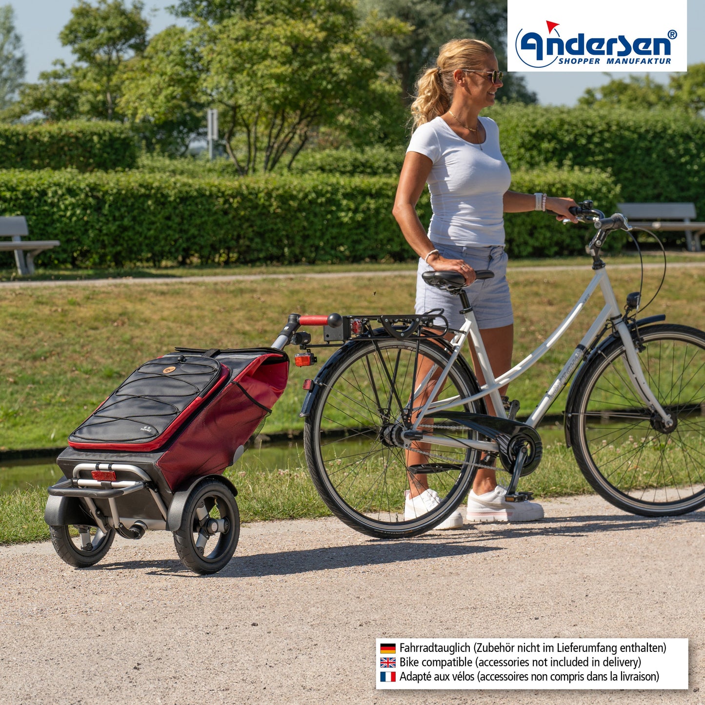 Andersen Shopper Manufaktur-Tura Shopper (Luft-Kugellagerrad 29 cm) Fado 2.1 rot-www.shopping-trolley.ch-bild7