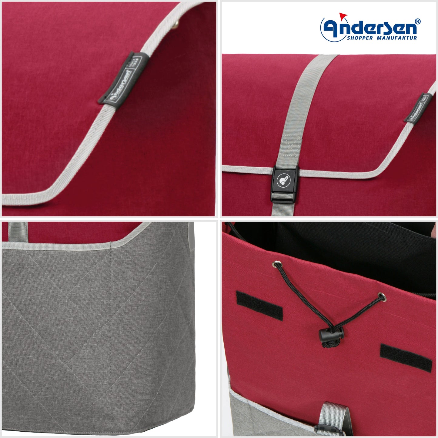 Andersen Shopper Manufaktur-Tura Shopper (Luft-Kugellagerrad 29 cm) Lasse rot-www.shopping-trolley.ch-bild6