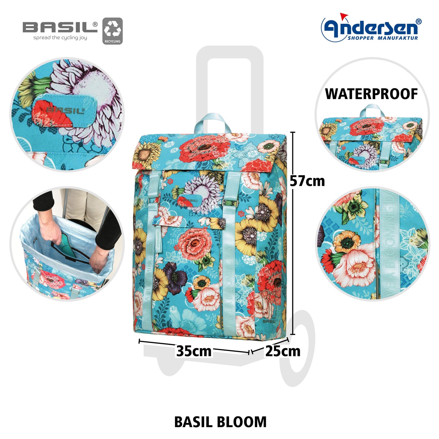 Andersen Shopper Manufaktur-Unus Shopper Basil Bloom blau-www.shopping-trolley.ch-bild4
