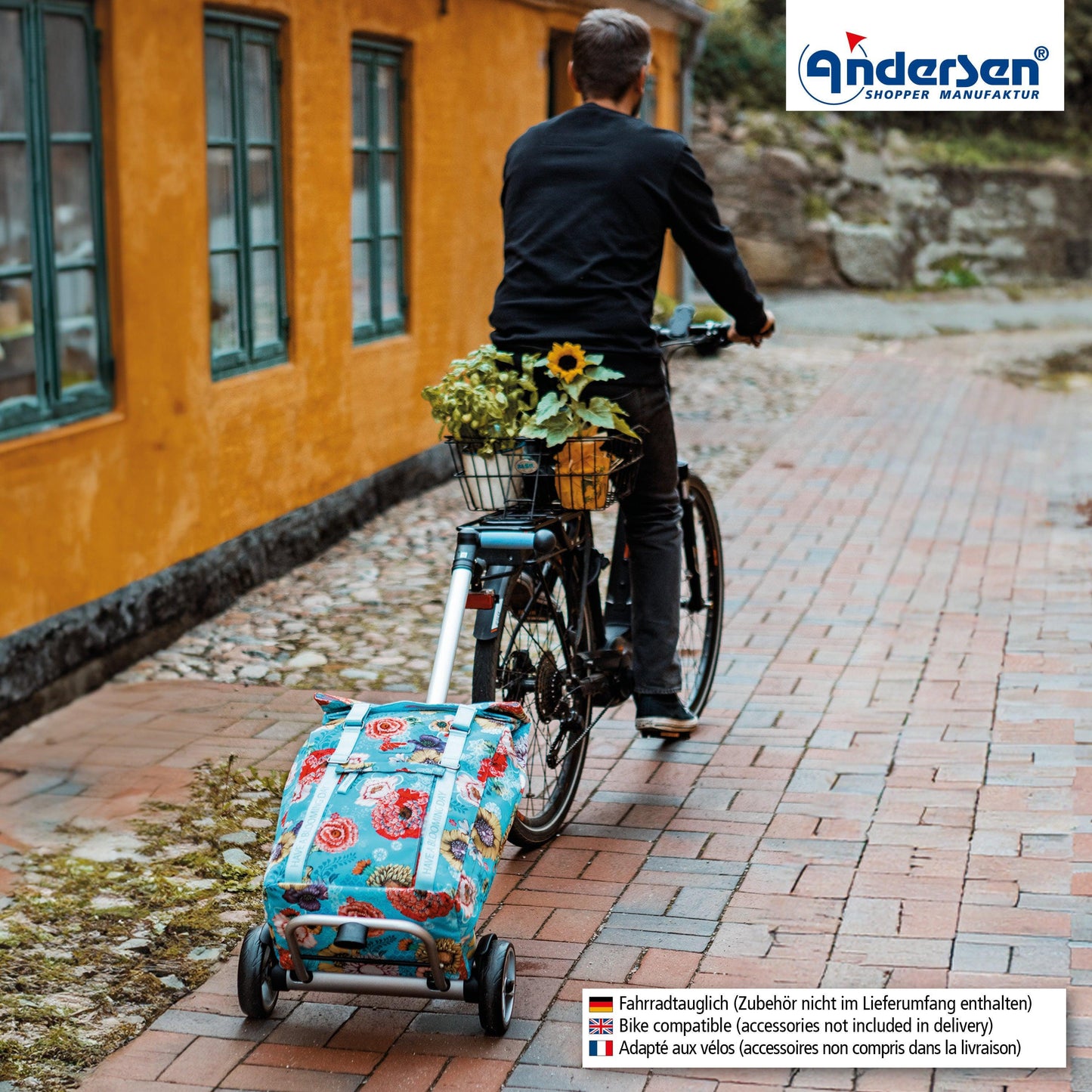 Andersen Shopper Manufaktur-Unus Shopper Basil Bloom blau-www.shopping-trolley.ch-bild7