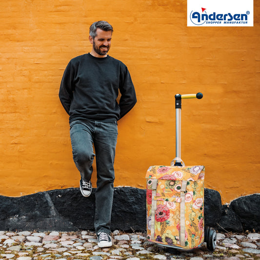 Andersen Shopper Manufaktur-Unus Shopper Basil Bloom gelb-www.shopping-trolley.ch-bild7