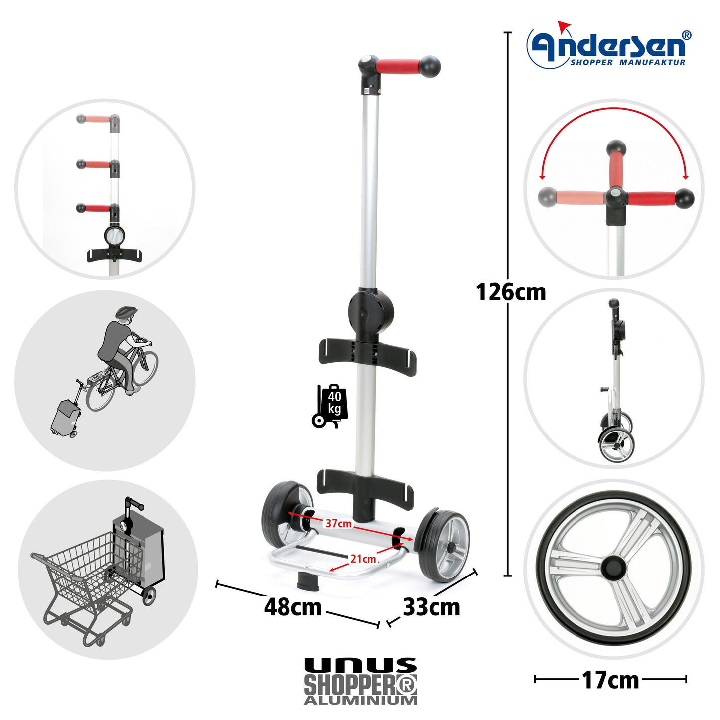 Andersen Shopper Manufaktur-Unus Shopper Carl schwarz-www.shopping-trolley.ch-bild2