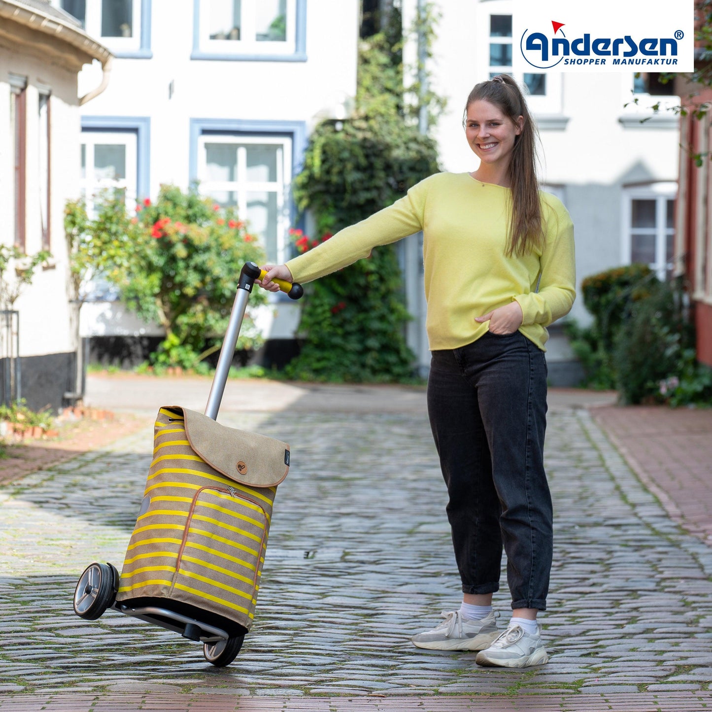 Andersen Shopper Manufaktur-Unus Shopper Eske gelb-www.shopping-trolley.ch-bild7