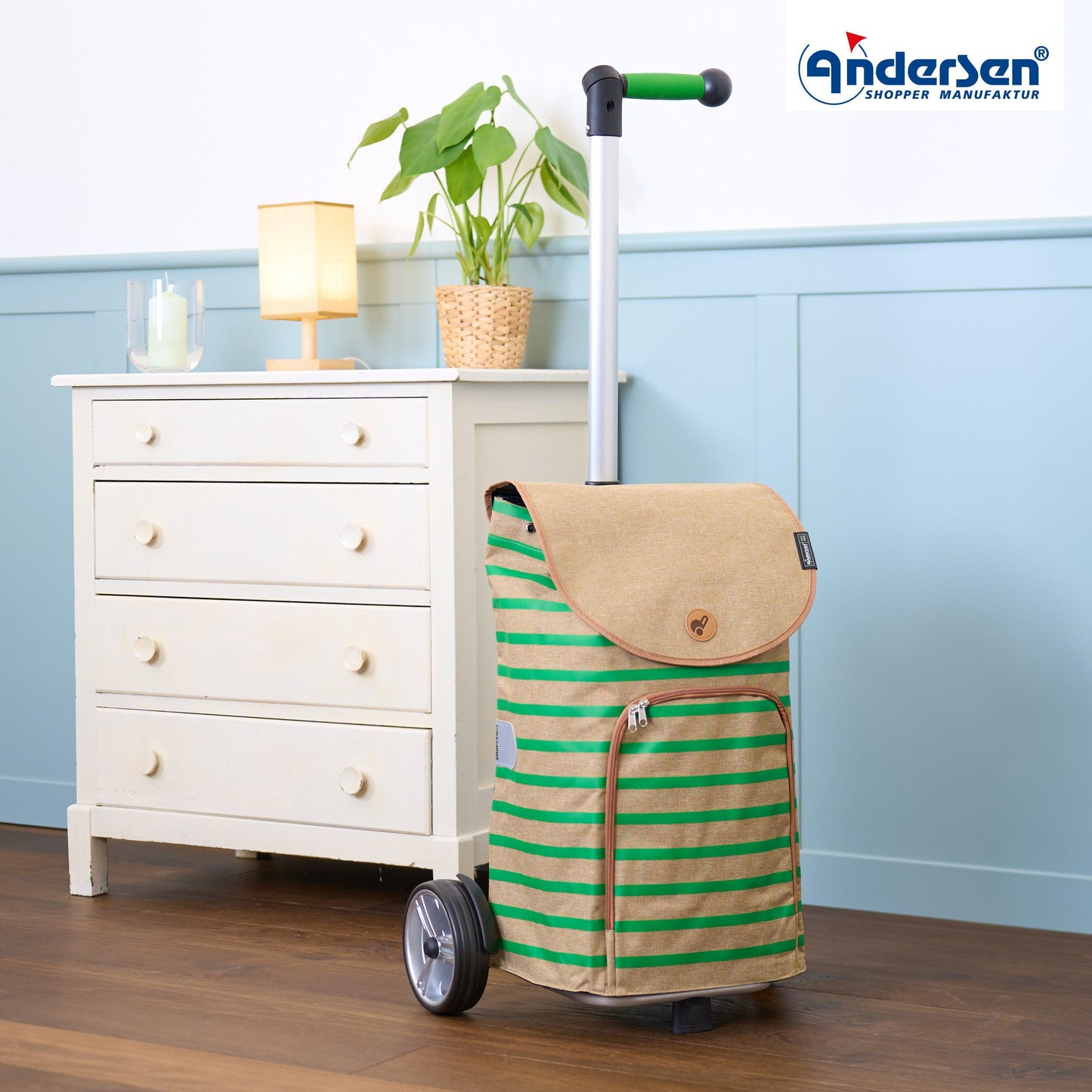 Andersen Shopper Manufaktur-Unus Shopper Eske grün-www.shopping-trolley.ch-bild7