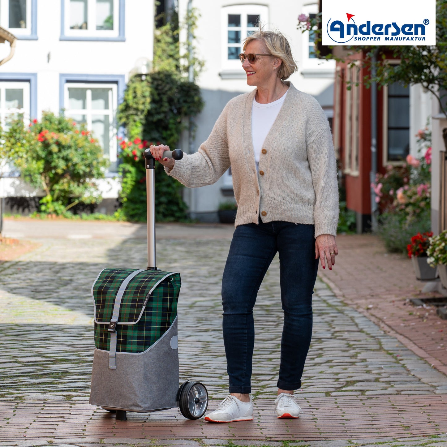 Andersen Shopper Manufaktur-Unus Shopper Gese grün-www.shopping-trolley.ch-bild7