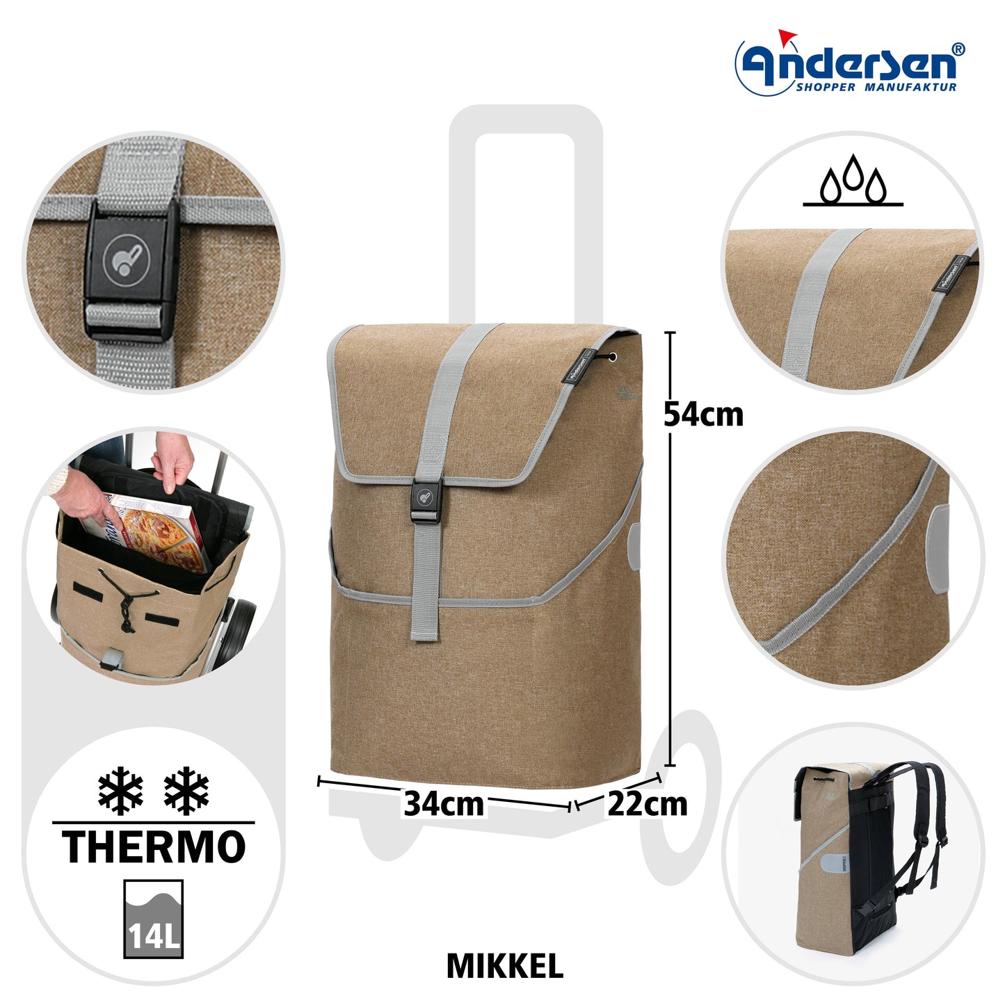 Andersen Shopper Manufaktur-Unus Shopper Mikkel beige-www.shopping-trolley.ch-bild4